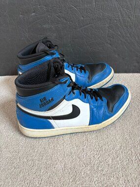 Nike Air Jordan 1 Retro High Air Soar Blue Men's Basketball Shoes Size 12